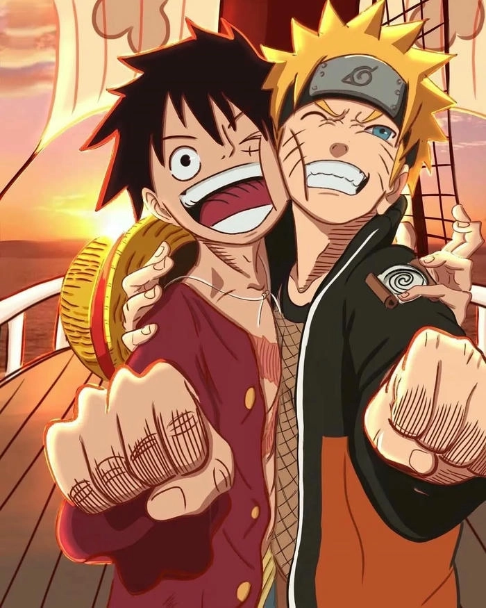 Ảnh 4k Naruto x Luffy