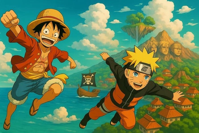 Ảnh Naruto x Luffy