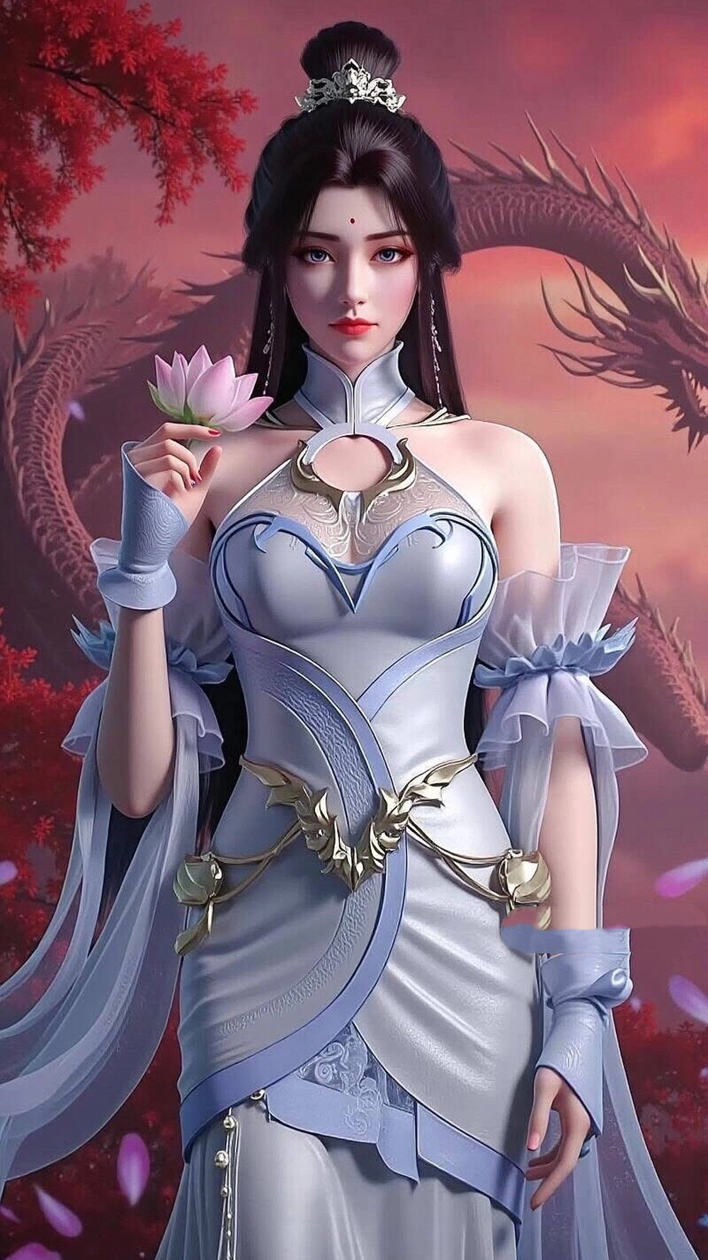 Ảnh Nguyet Thien cam hoa sen