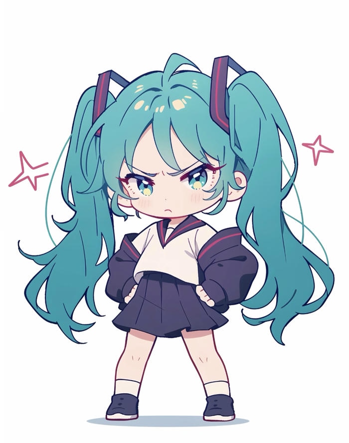 Ảnh anime chibi thể hiện biểu cảm da dang ngộ nghĩnh