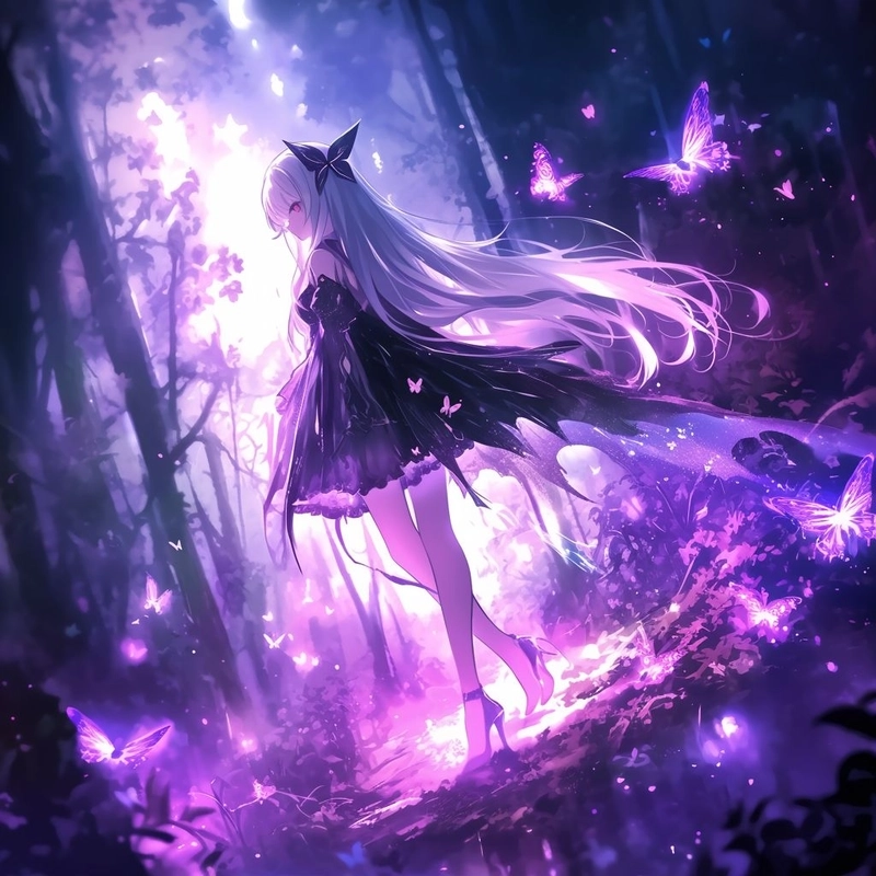 Ảnh anime mau tim đẹp