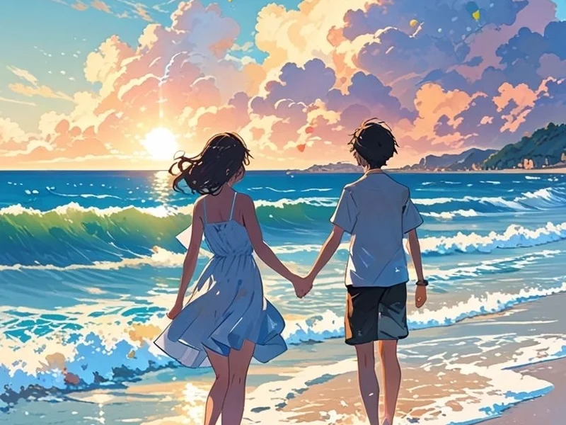 Ảnh anime nắm tay nhau lang man nhất