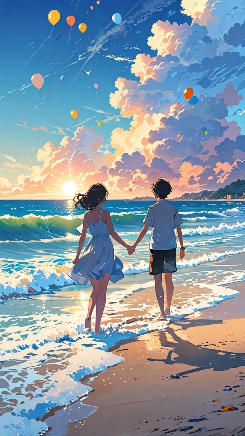 Ảnh anime nắm tay nhau lang man nhất