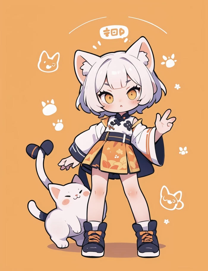 Ảnh anime nu chibi cơ thể sử dụng làm hình nền điện thoại