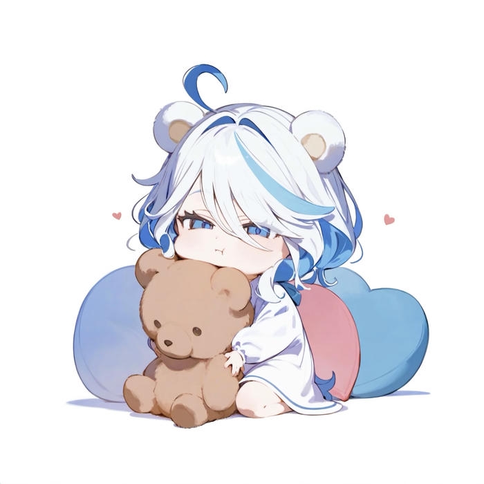 Ảnh anime nu chibi mieu ta co be om thu nhoi bong