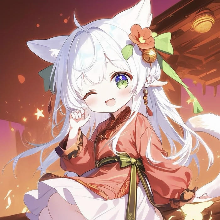 Ảnh anime nu chibi thể hiện su hon nhien tinh nghịch