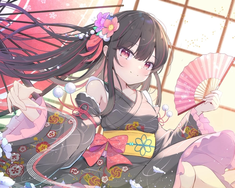 Ảnh anime nu cute kimono