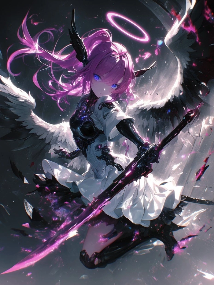 Ảnh anime nu ngầu cầm kiếm