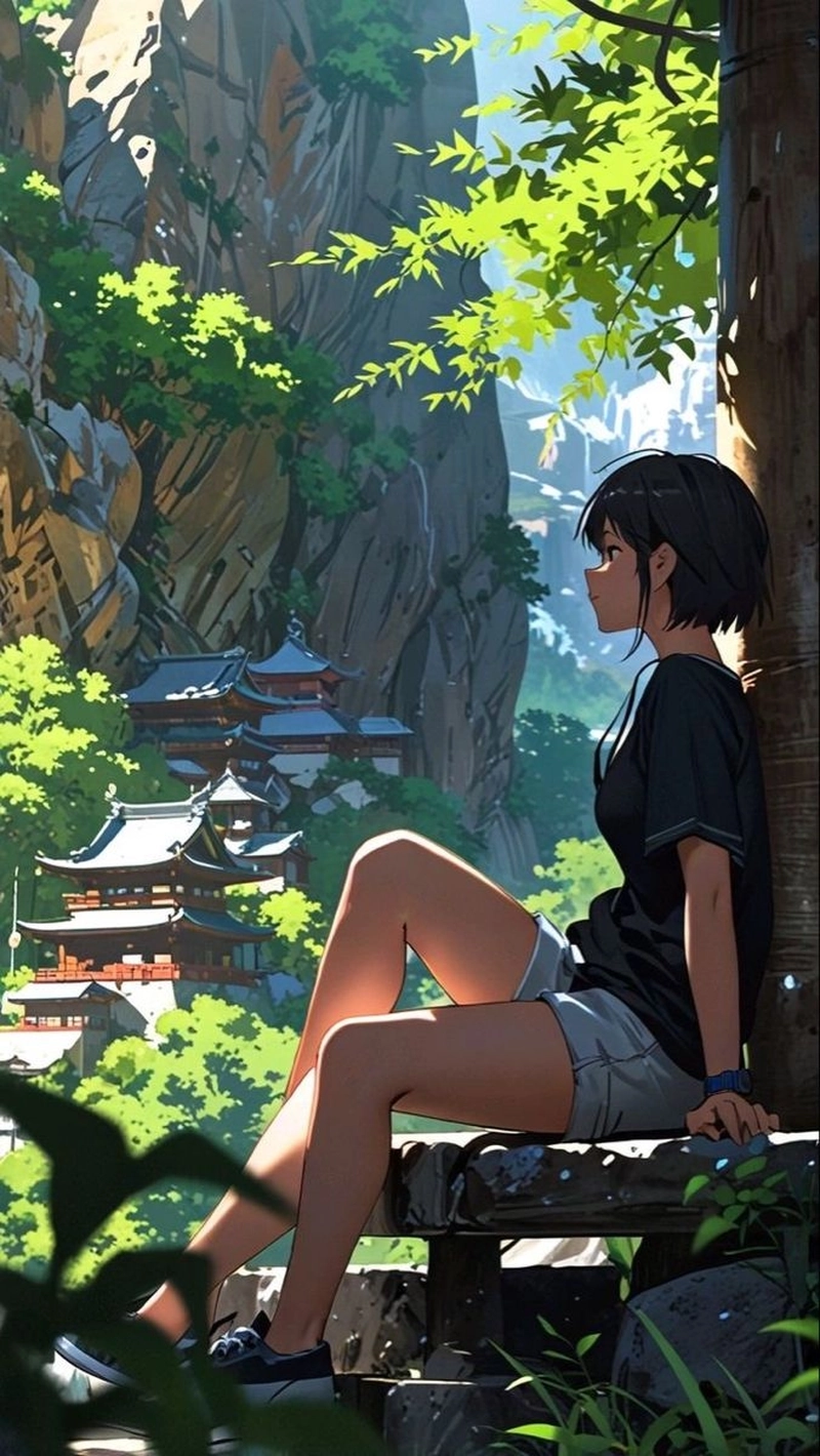 Ảnh anime nu toc ngan buon