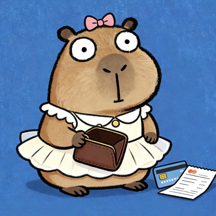 Ảnh capybara chibi dễ thương theo kieu don gian