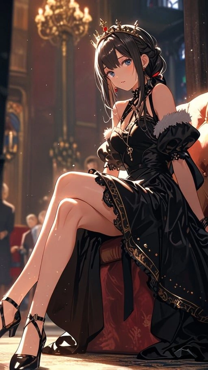 Ảnh nu Anime ấn tượng toc den