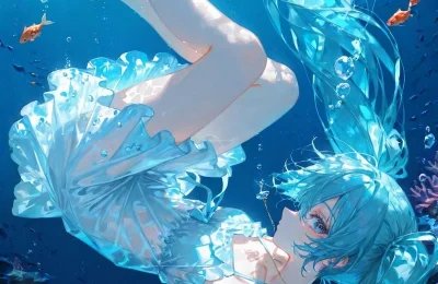 Tải Ngay 236+ Ảnh Anime Nữ Tóc Xanh Siêu Đẹp Làm Hình Nền