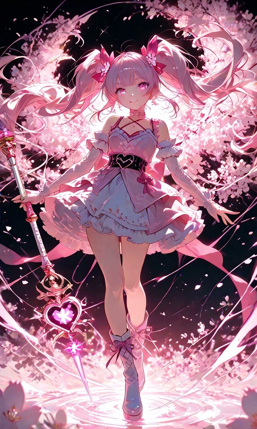 Anime toc hong đáng yêu