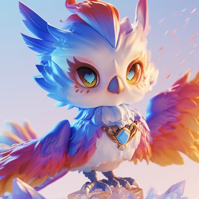 Bức ảnh chim chibi thich hop dung online