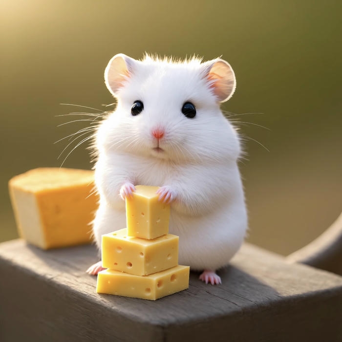 Bức ảnh hamster chibi voi dang nhi nhanh