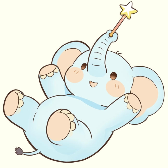 Cảm giác diu lai khi bat gap hình voi chibi