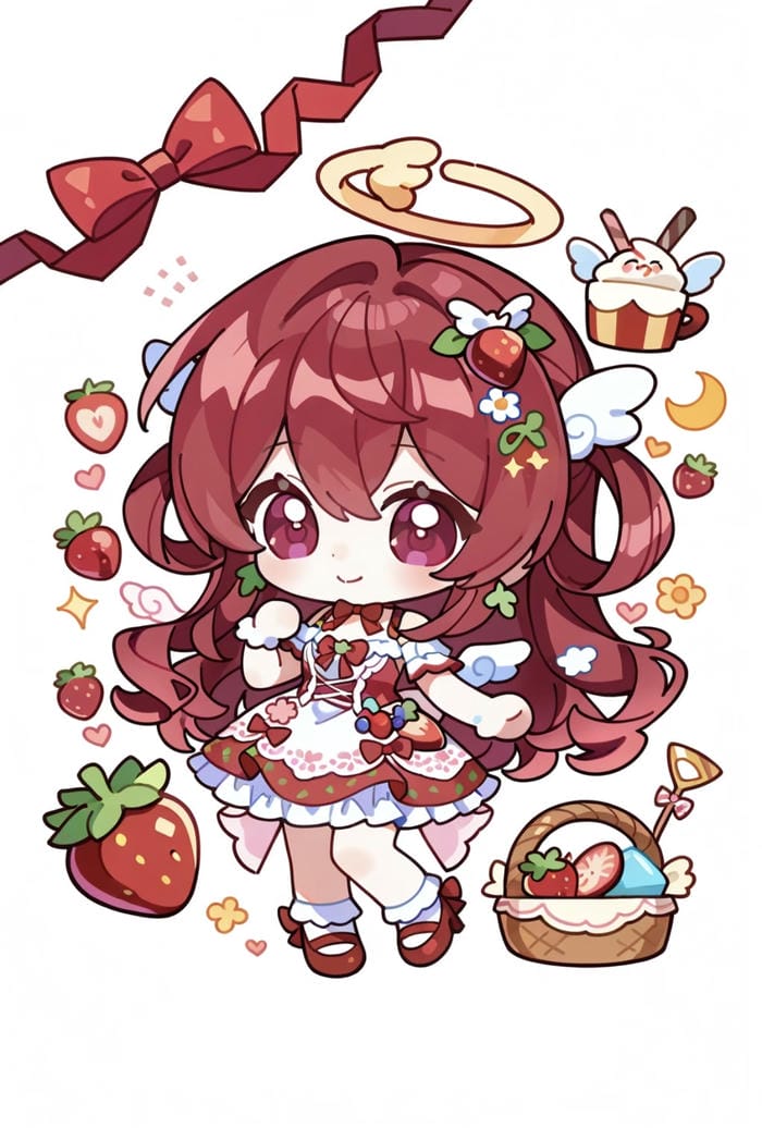 Chibi be dau tay dễ thương