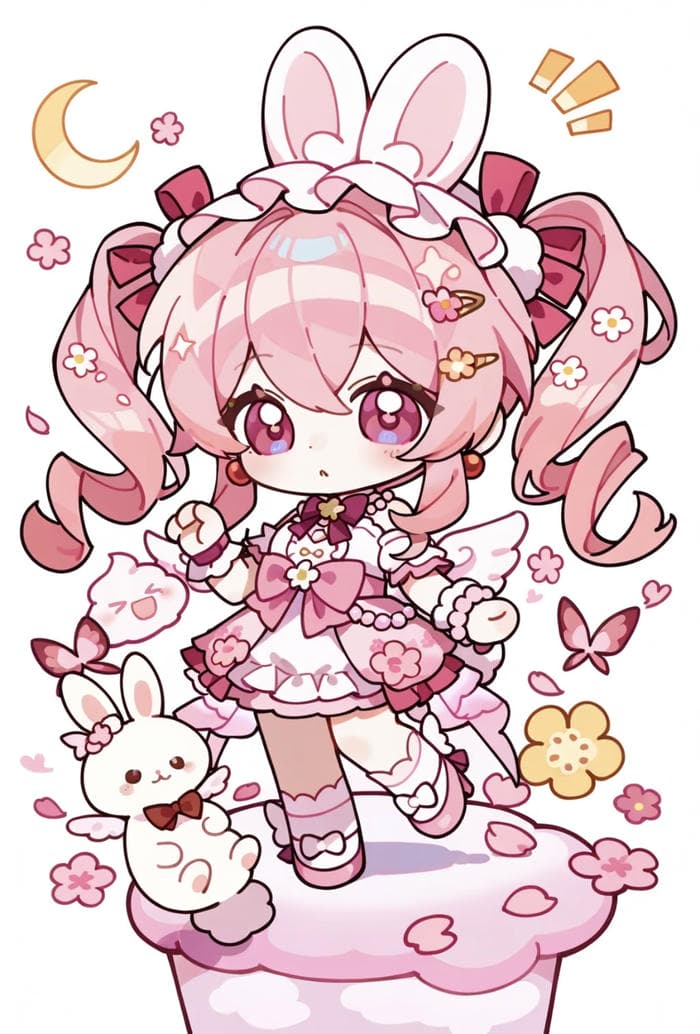 Chibi co nang banh ngot dễ thương