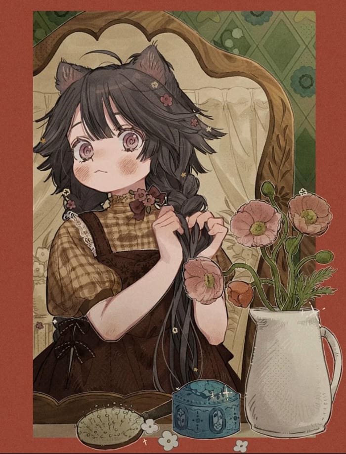 Chibi nu cute co tai meo cute