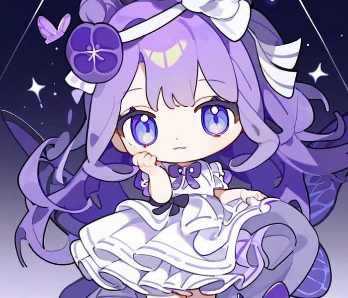 Chiem nguong anime chibi voi duong vien sắc nét ro rang