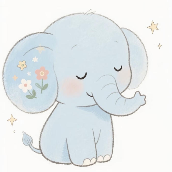 Chu voi chibi mang nang luong tich cuc