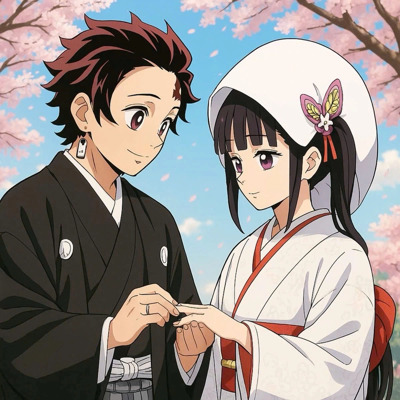 Hình Kanao Tanjiro ngọt ngào dễ thương