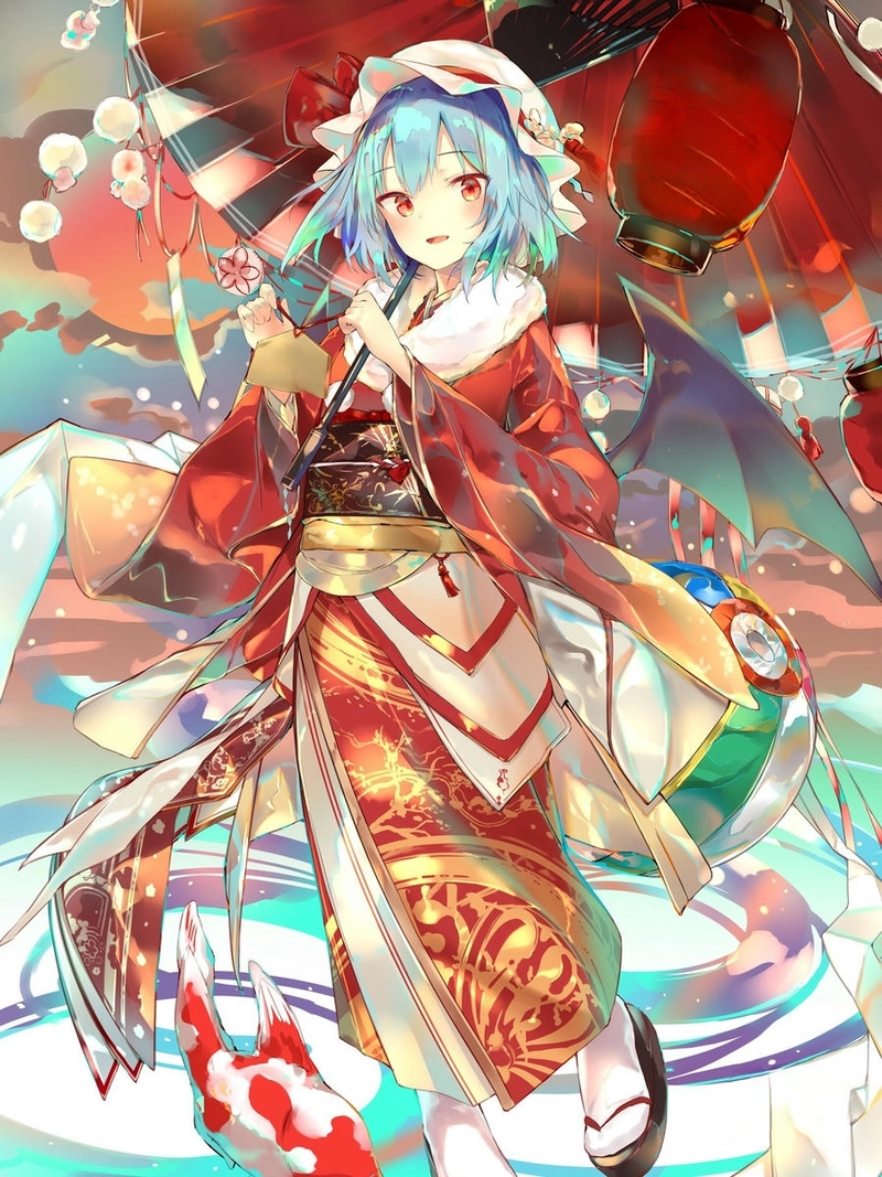 Hình anime xinh đẹp mac kimono