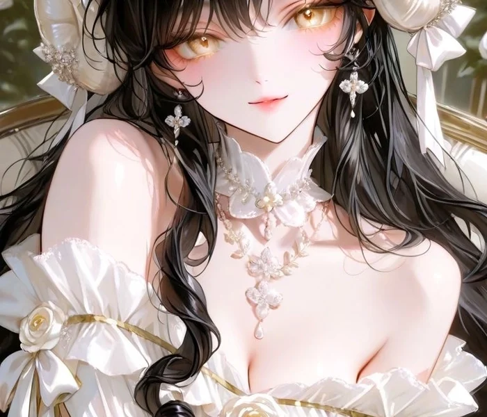 Hình nền toc den Anime girl