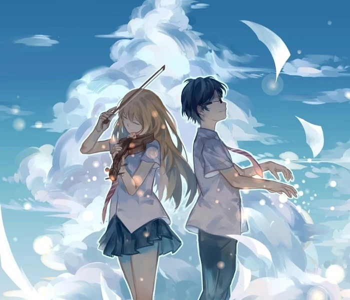 Kaori va Kousei khoanh khac ngọt ngào