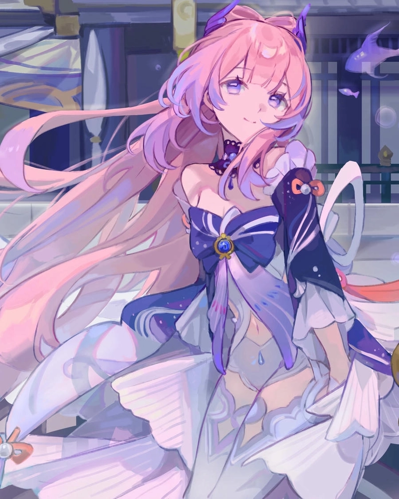 Sangonomiya Kokomi dễ thương anime