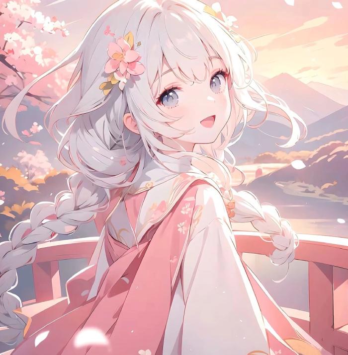 anh anime cute nét vẽ ma ung hong