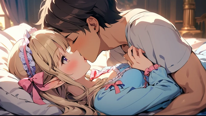 anh anime hôn nhau 18