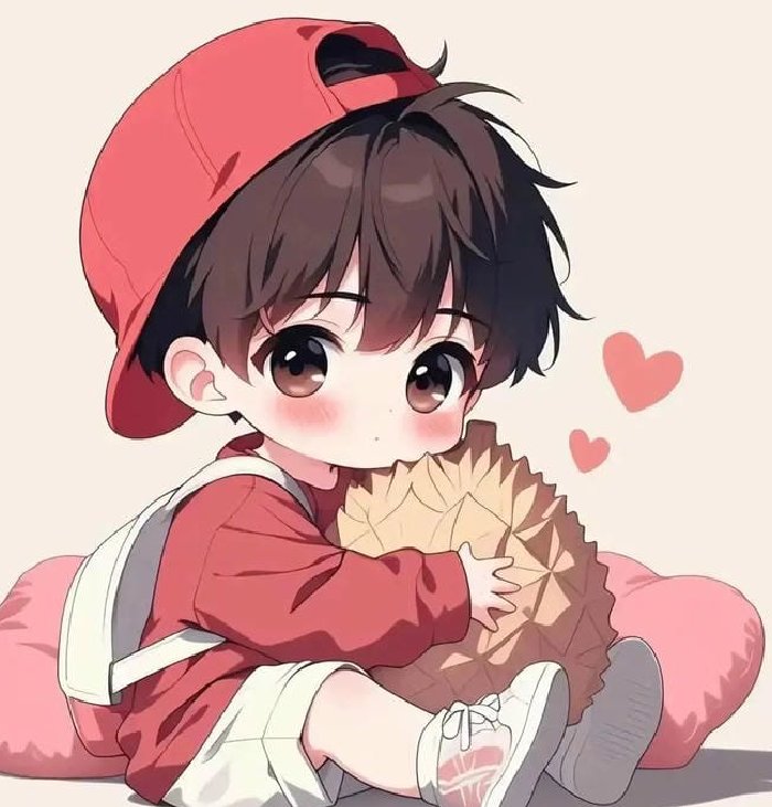 anh anime nam chibi dang dung đáng yêu