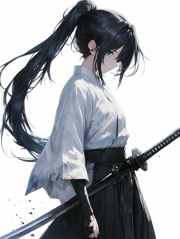 anh anime nu cầm kiếm thần thái lanh