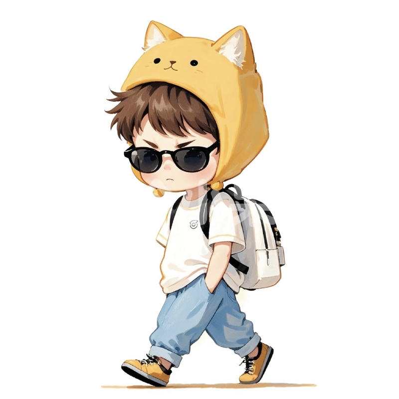 anh chibi nam dung tach biet