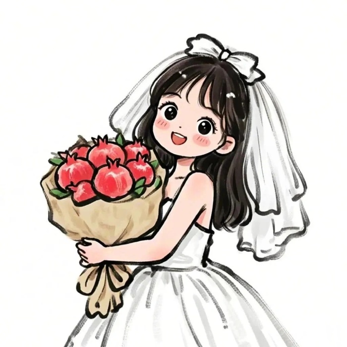 anh co dau chu re anime chu re lich thiep đáng yêu