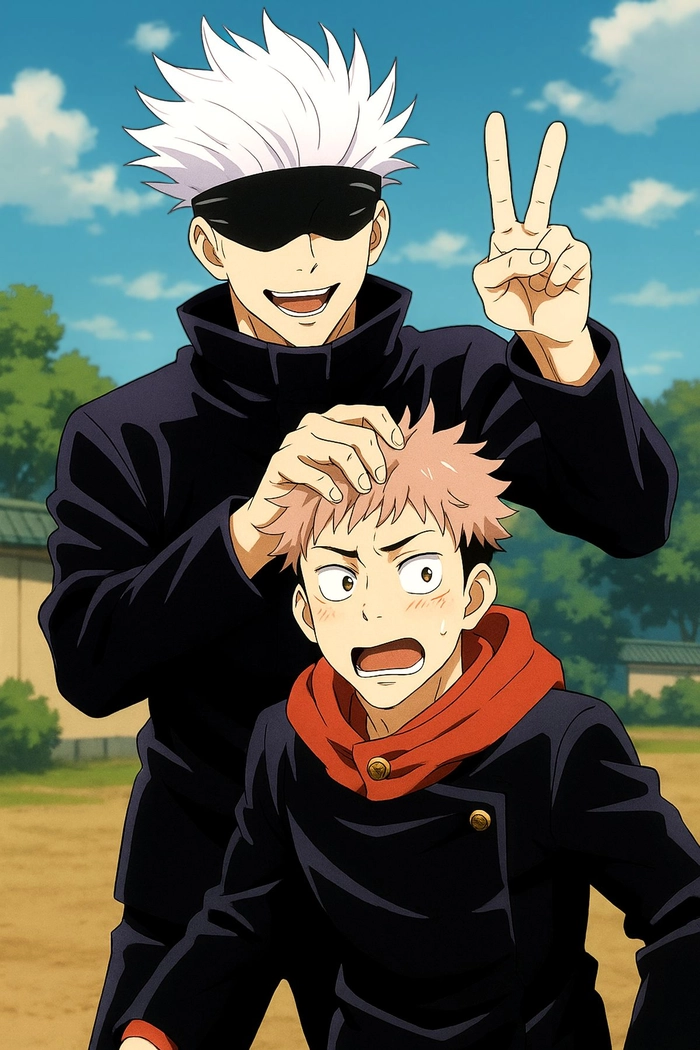 gojo x yuji chup anh