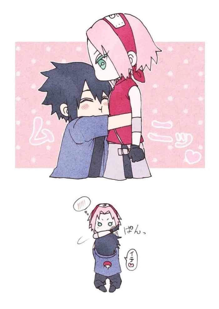 sakura x sasuke chibi cute