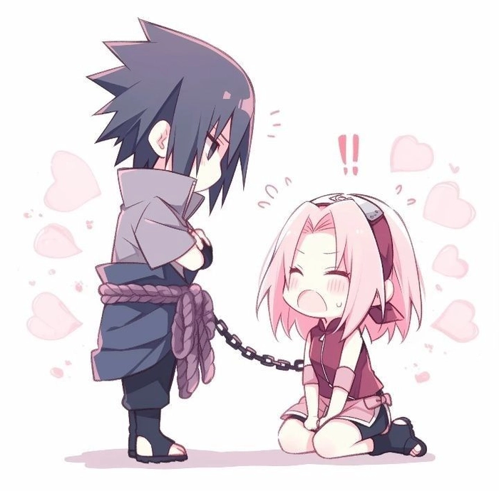 sakura x sasuke chibi