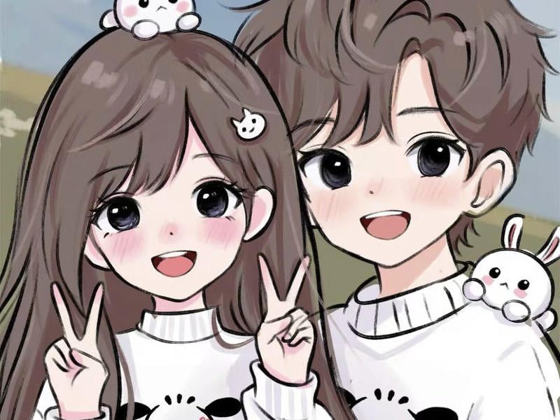 tranh chibi đời voi nét vẽ tron